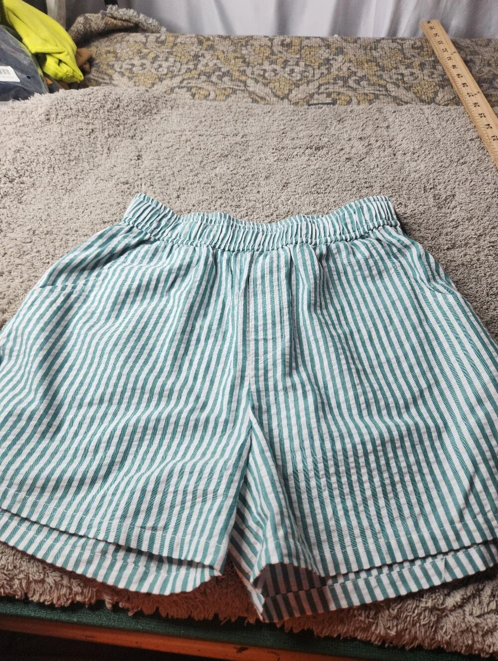 Girls' Striped Boxer Shorts & Green Tank Top - art class Green L(10/12)
